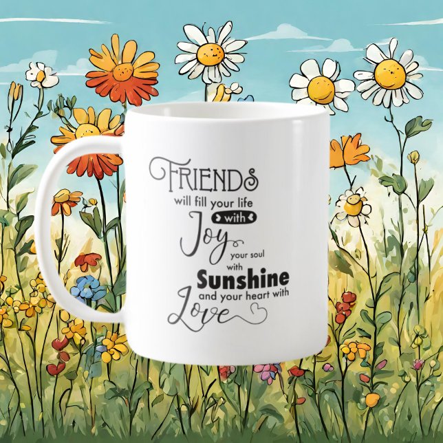 Taza De Café Arte de palabra de los mejores amigos (Subido por el creador)