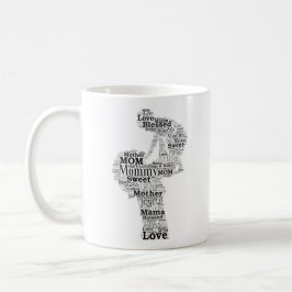 Taza De Café Arte de palabra madre