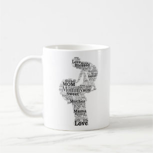 Taza De Café Arte de palabra madre