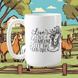 Taza De Café arte de palabras de amantes de los caballos adorab