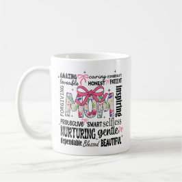 Taza De Café Arte de palabras de Día de la Madre
