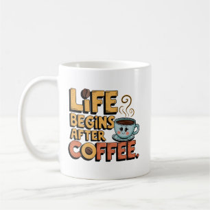 Taza De Café Arte de palabras divertidas sobre la vida del café
