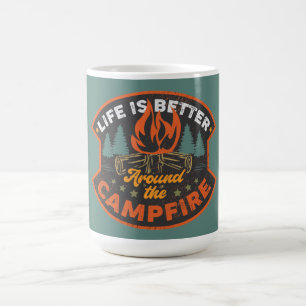 Taza De Café Arte de palabras para la insignia de fuego