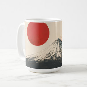 Taza De Café Arte de pared minimalista del monte Damavand – Sol