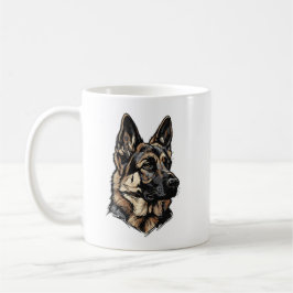 Taza De Café Arte de Pastor Alemán