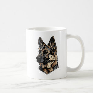 Taza De Café Arte de Pastor Alemán