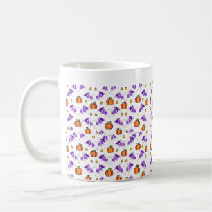 Taza De Café Arte de patrón sin fisuras de calabaza ala de murc