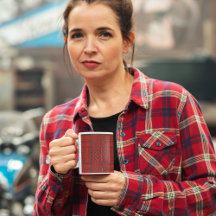 Arte de patrones tribales rojos