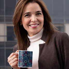 Taza De Café Arte de patrones tribales tradicionales