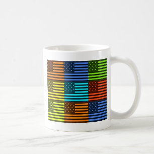 Taza De Café Arte de patrones vectoriales comprobados de bander