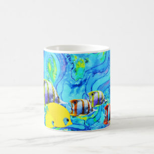 Taza De Café Arte de peces tropicales