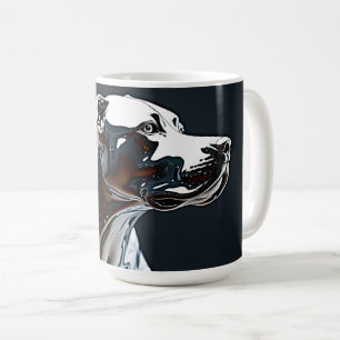 Taza De Café Arte de Perro de Metal Líquido