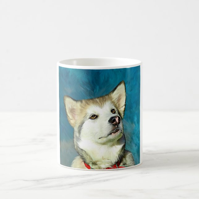 Taza De Café Arte de perro en Malamute (Centro)