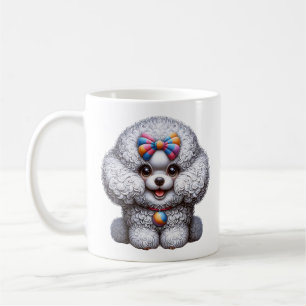 Taza De Café Arte de perro esponjoso adorable