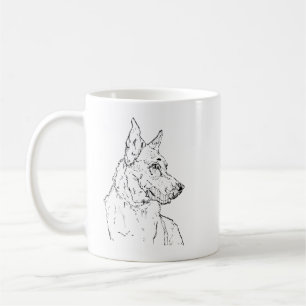 Taza De Café Arte de perro pastor alemán alsaciano