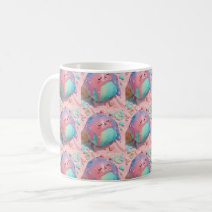 Taza De Café Arte de personaje de dulce kawaii con goteo de pas