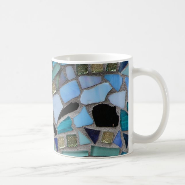 Taza De Café arte de piedra de cristal de color mosaico (Derecha)