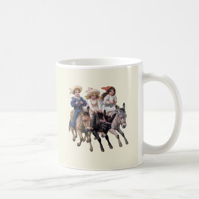 Taza De Café Arte de poni de caballo antiguo (Derecha)
