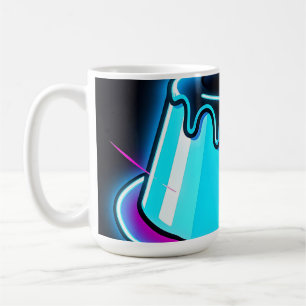 Taza De Café Arte de Postre de Gelatina Neon