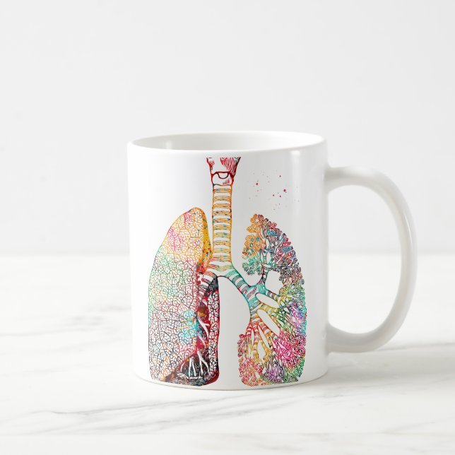 Taza De Café Arte de pulmones (Derecha)