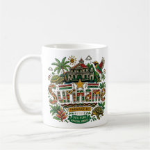 Arte de punto de referencia de viaje de Surinam di