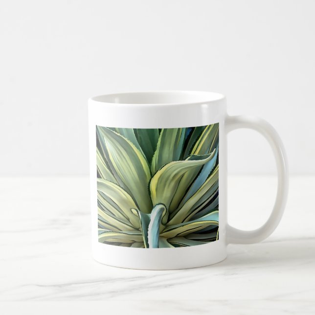 Taza De Café Arte de realismo agave tropical (Derecha)
