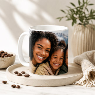 Taza De Café Arte de recuerdo personalizado de foto familiar en