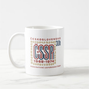 Taza De Café Arte de sello vintage de ČSSR Checoslovaquia