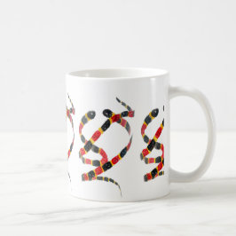 Taza De Café Arte de serpiente negro rojo