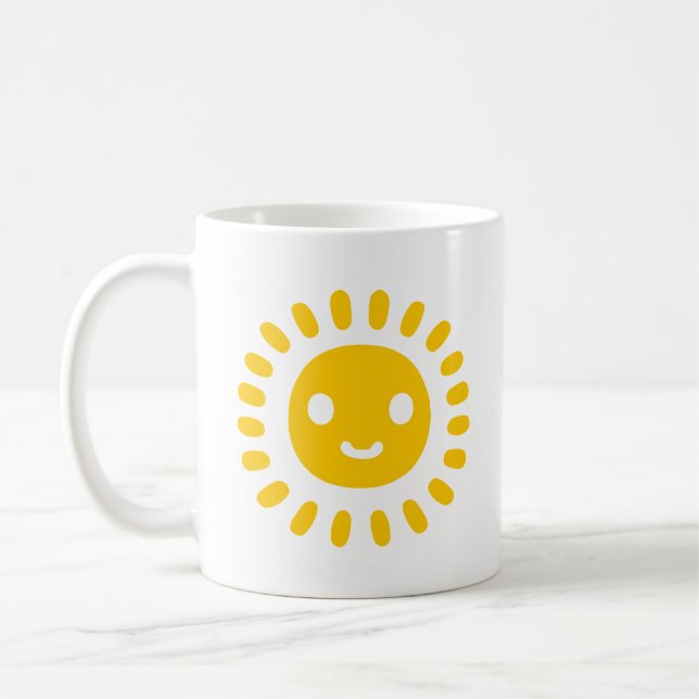 Taza De Café Arte de sol amarillo (Izquierda)