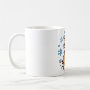 Taza De Café Arte de suéter de invierno acogedor de alpaca