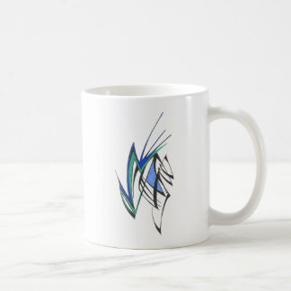Taza De Café Arte de Tatuaje Tribal Abstracto Colorido Sereno