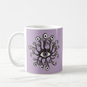 Taza De Café Arte de Tentáculo de Ojo Weirdcore Surrealista - P