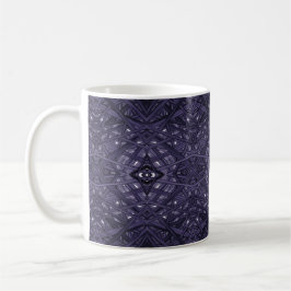 Taza De Café Arte de tinta de alcohol abstracto púrpura laberin