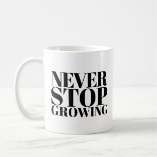 Taza De Café Arte de tipografía clásica serif Nunca Deja de Cre
