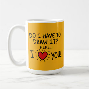 Taza De Café Arte de Tipografía Romántica Adorable