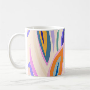 Taza De Café Arte de verano: Patrón de collage creativo
