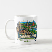 Arte de viaje de Londonderry Irlanda del Norte dib