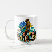 Arte de viaje dibujado a mano de las Islas Salomón
