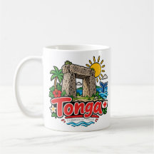 Arte de viaje dibujado a mano de Tonga Monumento