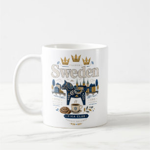 Taza De Café Arte de viaje vintage de Suecia Monumento