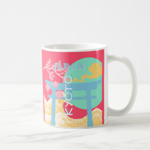 Taza De Café Arte de viajes retro en Japón