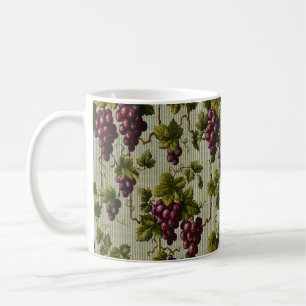 Taza De Café Arte de Vid Rústico Francés de Viñedo