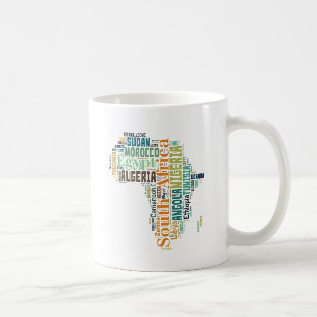 Taza De Café Arte de Word en África (Derecha)