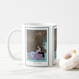 Taza De Café Arte Deco Antiguo Fuegos Artificiales Le Feu, Geor