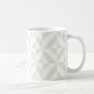 Taza De Café Arte Deco Geométrico Gris Suave