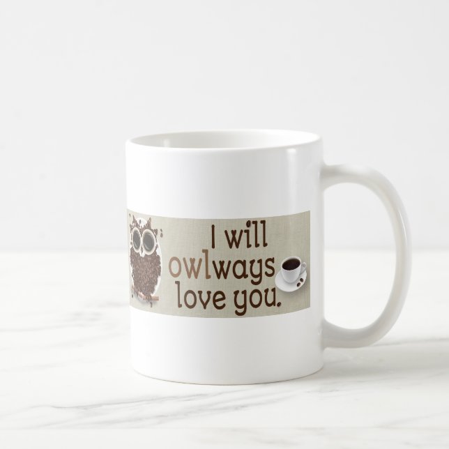 Taza De Café Arte del búho del grano de café (Derecha)