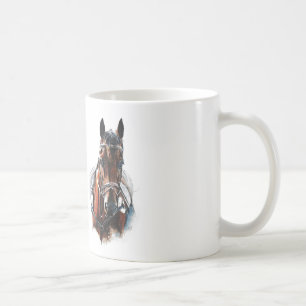 Taza De Café arte del caballo que trota. Modifiqúeme para