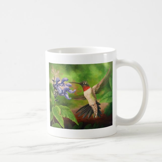 Taza De Café Arte del colibrí (Derecha)