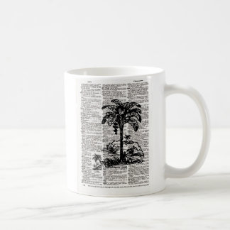Taza De Café Arte del diccionario del árbol de palmas